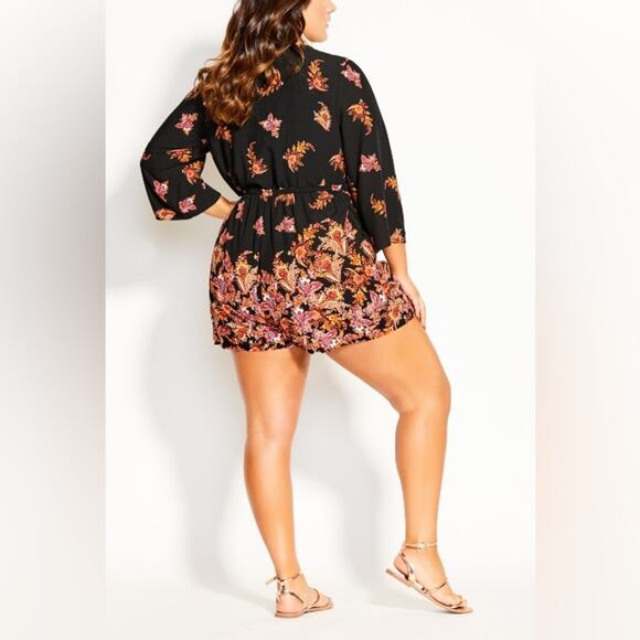 NWT City Chic Playsuit BoHo jumpsuit size XS/ 14 - Picture 2 of 12